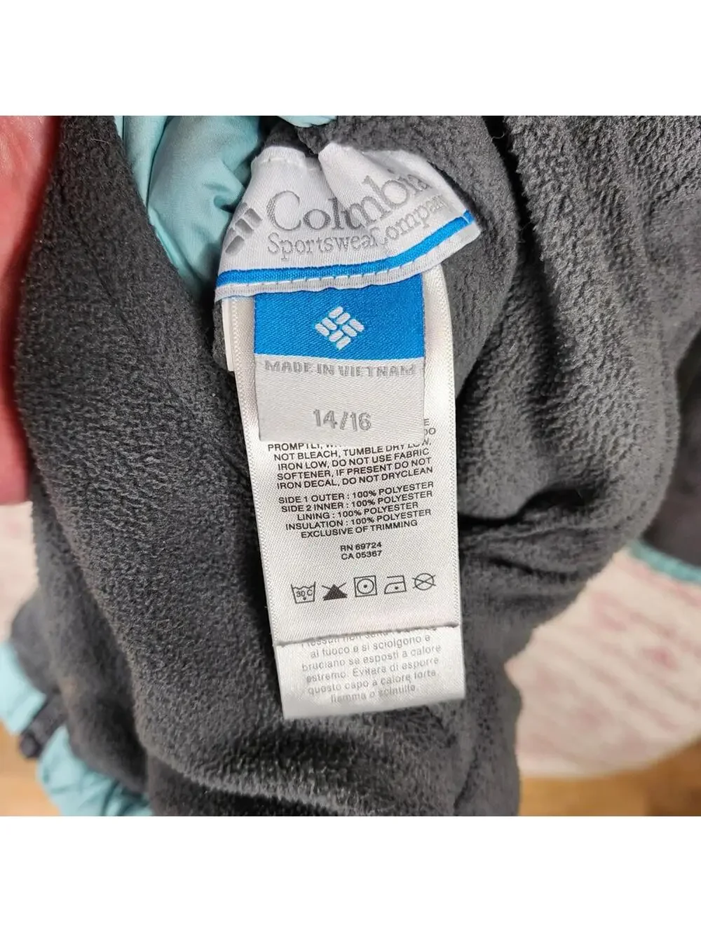 Columbia Reversible Fleece Jacket - Girls Size 14/16